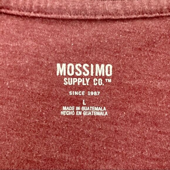 Mossimo L Red Pullover V Neck Short Sleeve T-Shirt - Picture 7 of 9